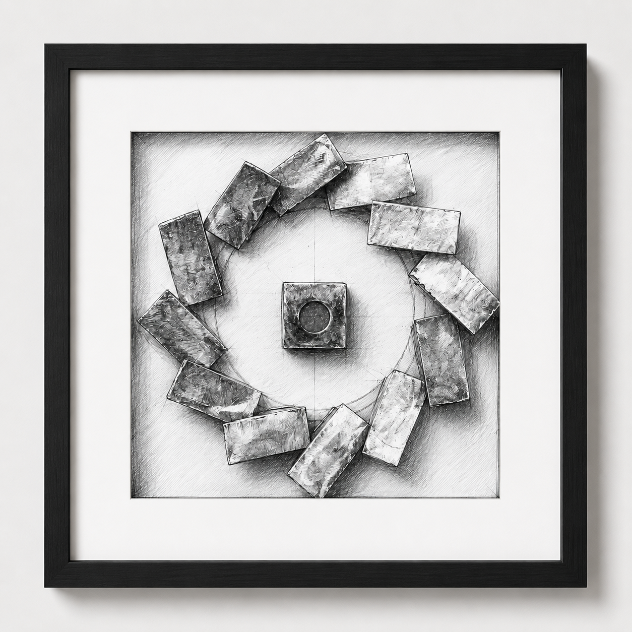 Wedge Spiral Print