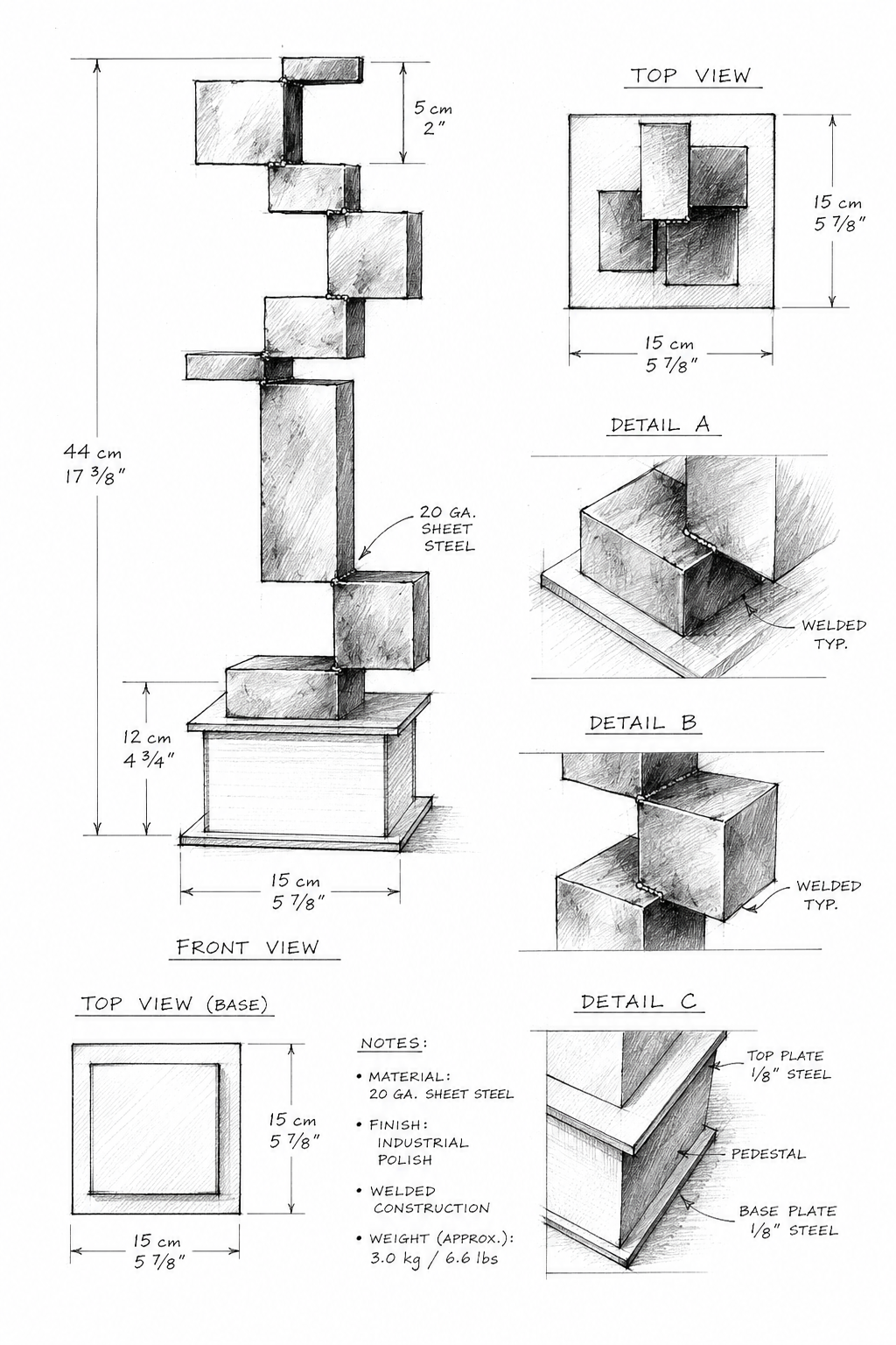 Pixilated Cubes Print
