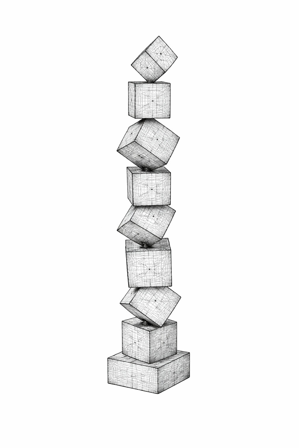Eight Large Cubes