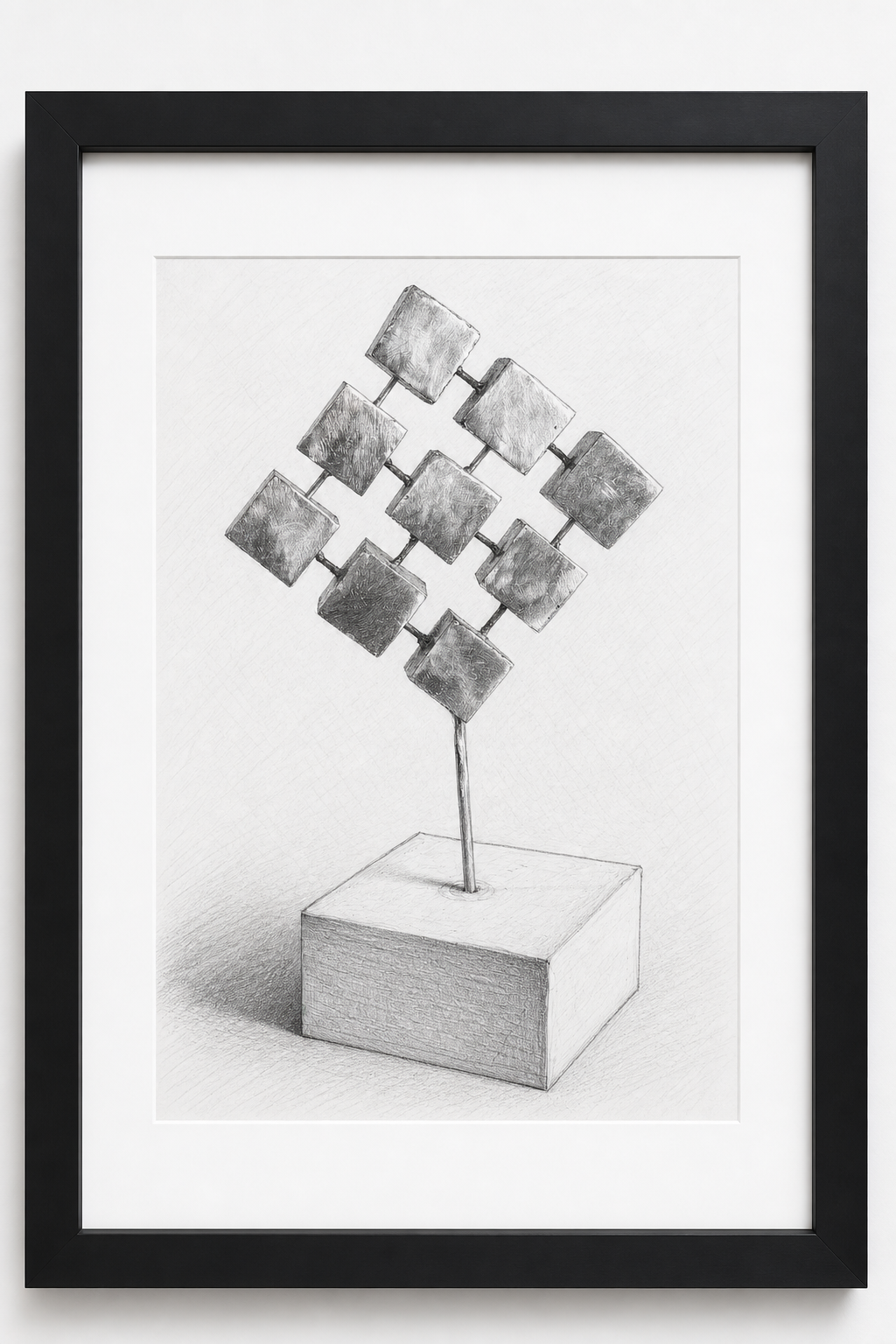 Nine Cube Matrix Print