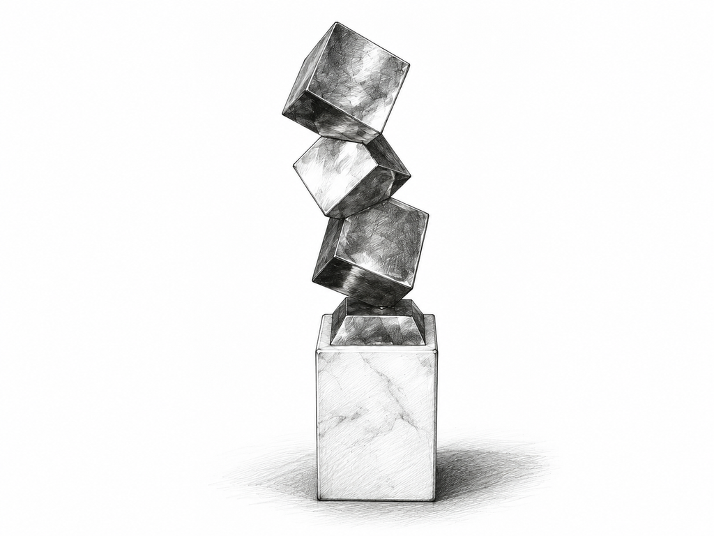Three Cubes Print