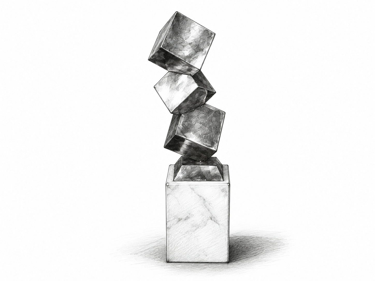 Three Cubes Print