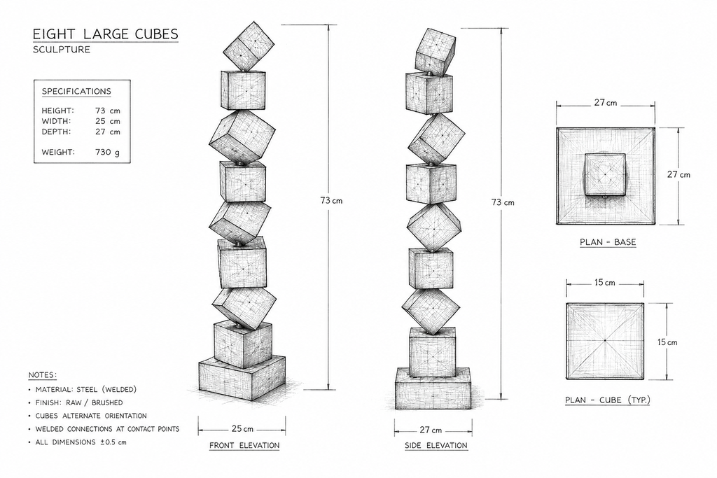 Eight Large Cubes