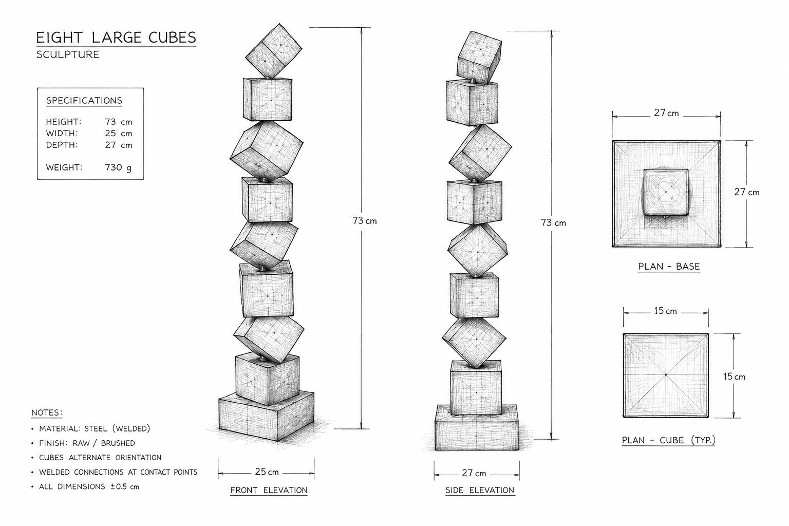 Eight Large Cubes Print