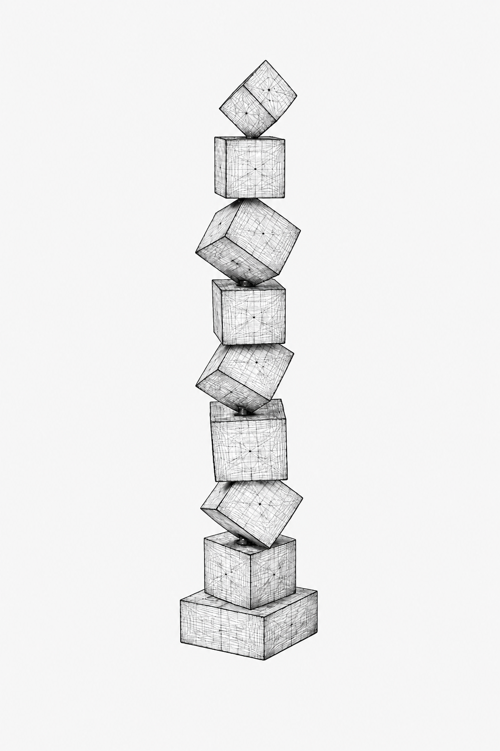 Eight Large Cubes Print