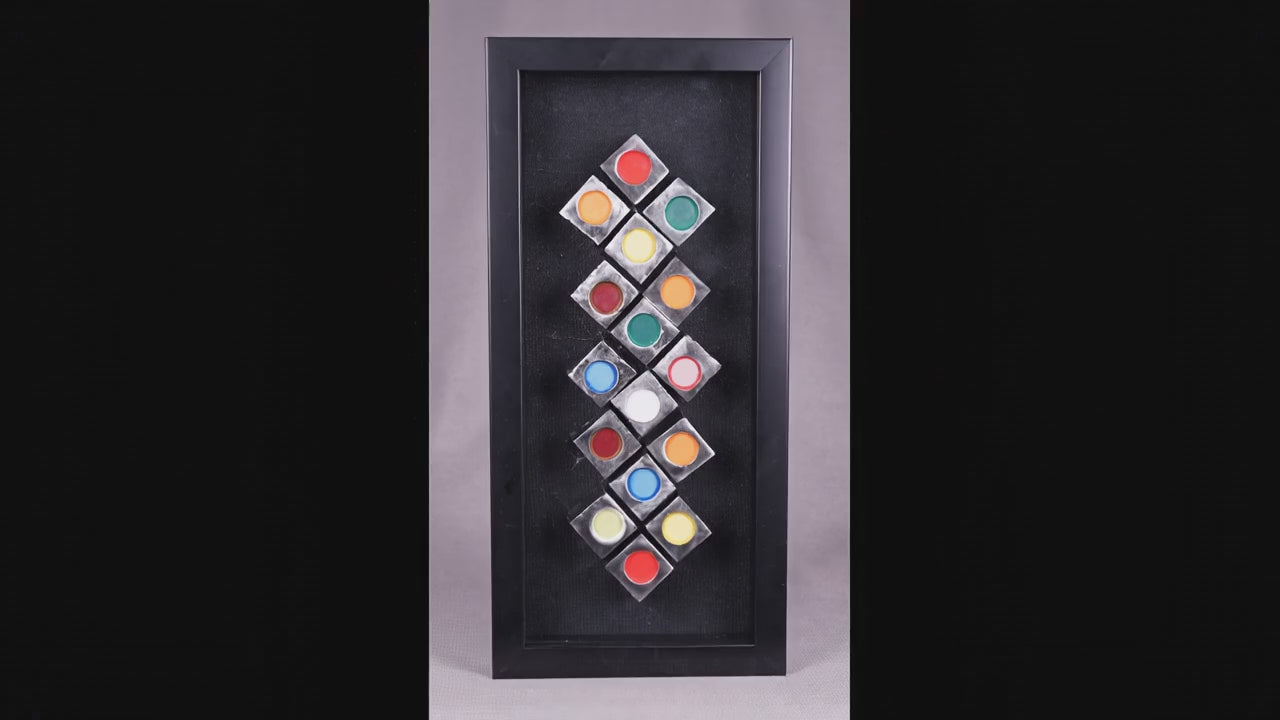 Vertical Coloured Cubes